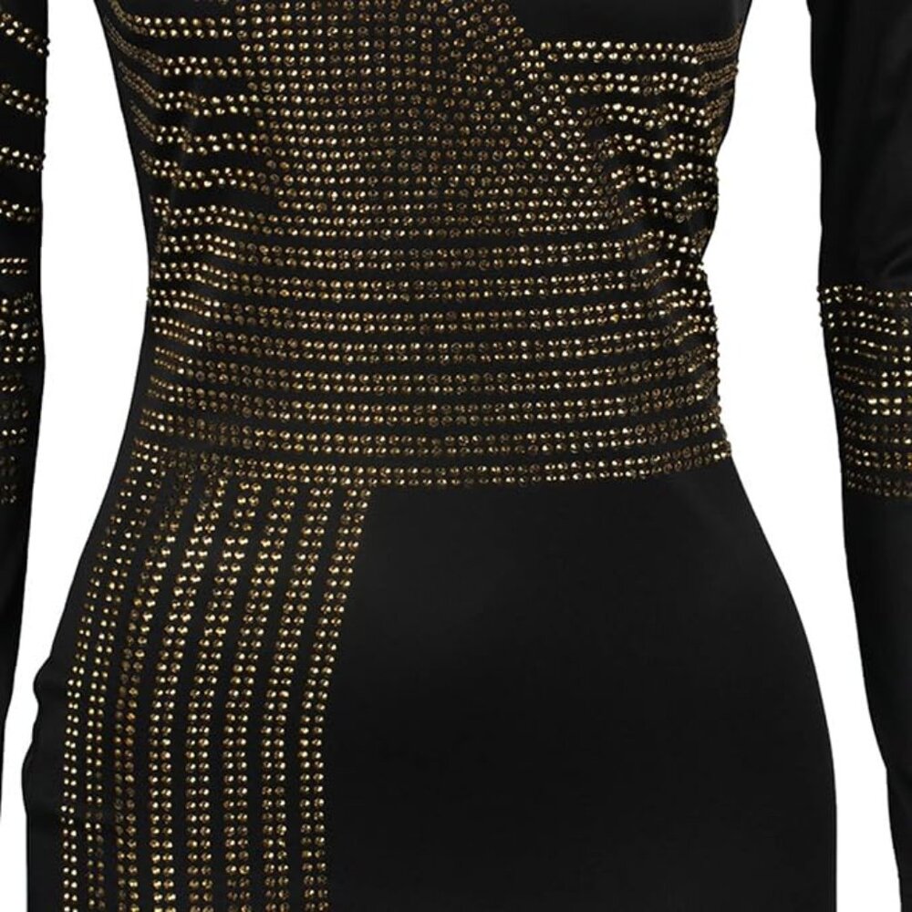 Rhinestone Formal Evening Party Dress XL - Picture 4 of 16